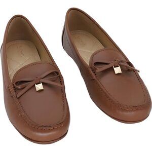 Michael Kors Juliette Leather Moccasin Loafer Luggage Brown US 7M